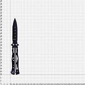 Нож бабочка ( балисонг ) НОЖЕМИР складной Джокер черный (3915006) - ВОЕНТОРГ ТЫЛОВИК