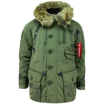 Куртка 726 GEAR аляска с меховым воротником оливковая (1105136) - HAKKI.RU