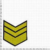 Знак - годичка ( нашивка шеврон ) нарукавный за выслугу лет ( по годам службы ) 7 лет вышитый (2508032) - ВОЕНТОРГ ТЫЛОВИК