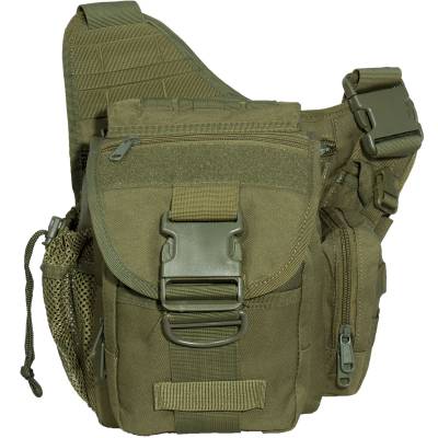 Сумка-органайзер TAC на плечо тактическая MOLLE оливковая (3310182) - HAKKI.RU