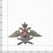 Наклейка металлизированная ВВС России 47х32 мм (4420024) - ВОЕНТОРГ ТЫЛОВИК