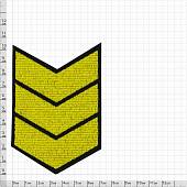 Знак - годичка ( нашивка шеврон ) нарукавный за выслугу лет ( по годам службы ) 15 лет вышитый на липучке (2508015) - ВОЕНТОРГ ТЫЛОВИК
