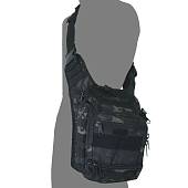 Сумка-органайзер TAC через плечо тактическая MOLLE камуфлированная camo-multi черный (3310324) - ВОЕНТОРГ ТЫЛОВИК