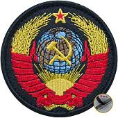 Нашивка ( шеврон патч patch ) тактическая Герб СССР вышитая на липуче D-8 черная (2509122) - ВОЕНТОРГ ТЫЛОВИК