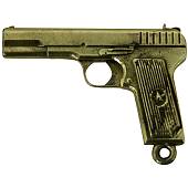 Брелок пистолет ТТ бронзовый (4402512) - ВОЕНТОРГ ТЫЛОВИК
