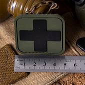 Нашивка ( шеврон патч patch ) тактическая MEDIC ( МЕДИК ) 3D PVC ( пластизоль ) на липучке 5х5 оливковая (2504300) - ВОЕНТОРГ ТЫЛОВИК