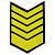 Знак - годичка ( нашивка шеврон ) нарукавный за выслугу лет ( по годам службы ) 9 лет вышитый на липучке (2508009) - HAKKI