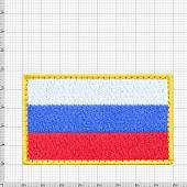 Нашивка ( шеврон патч patch ) тактическая флаг России ( триколор ) вышитая на липучке 7,8х5 желтая (2509025)  - ВОЕНТОРГ ТЫЛОВИК