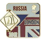 Значок ( знак ) олимпийский Лондон / London 2012 команда России Парусный спорт / Sailing коллекционный на пимсе (2308020) - ВОЕНТОРГ ТЫЛОВИК
