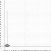 Подставка ( флагшток ) настольная для 1 флага 15х22 330 мм никель (4707016)  - ВОЕНТОРГ ТЫЛОВИК