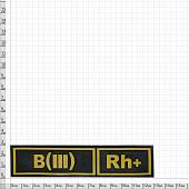 Нашивка ( шеврон патч patch ) тактическая Группа крови B ( III ) Rh+ 3D PVC ( пластизоль ) на липучке 13х3 черная (2504103) - ВОЕНТОРГ ТЫЛОВИК