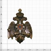 Жетон ( знак ) МЧС России 48 мм без крепления латунь (2306015) - ВОЕНТОРГ ТЫЛОВИК