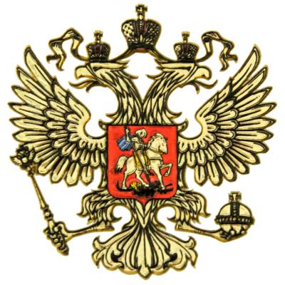 Наклейка металлизированная Герб ( орел ) России 50х50 (4420072) - HAKKI.RU