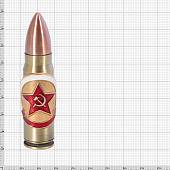 Зажигалка патрон с символикой Звезда СССР малая газовая золотистая (4403200) - ВОЕНТОРГ ТЫЛОВИК