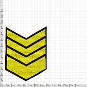Знак - годичка ( нашивка шеврон ) нарукавный за выслугу лет ( по годам службы ) 8 лет вышитый (2508033) - ВОЕНТОРГ ТЫЛОВИК