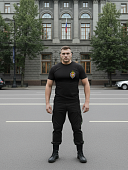 Футболка с символикой Академия ФСБ ( Федеральная служба безопасности ) России вышитая черная (1208282) - ВОЕНТОРГ ТЫЛОВИК