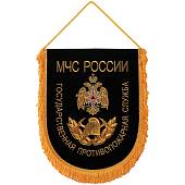Вымпел с символикой МЧС России / Государственная противопожарная служба большой вышитый 25х32 черный (4504025) - ВОЕНТОРГ ТЫЛОВИК