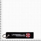 Брелок с символикой UMBRELLA Corporation вышитый полоса ( лента ) 13х3 черный (4402440) - ВОЕНТОРГ ТЫЛОВИК