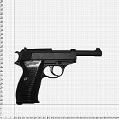 Пистолет GALAXY пневматический страйкбольный Walther P38 магазин 13 шт калибр 6 мм (3219001) - ВОЕНТОРГ ТЫЛОВИК