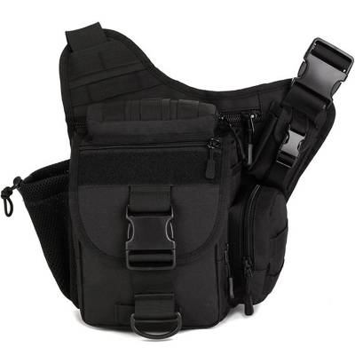 Сумка-органайзер TAC на плечо тактическая MOLLE черная (3310106) - HAKKI.RU