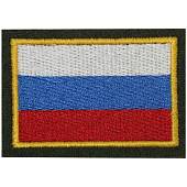 Нашивка ( шеврон ) на рукав Флаг России ( триколор ) 7х5 вышитая оливковая (2503784) - ВОЕНТОРГ ТЫЛОВИК