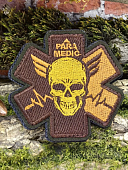 Нашивка (шеврон патч patch) тактическая Paramedic вышитая на липучке 8х8 коричневая (2509767) - ВОЕНТОРГ ТЫЛОВИК