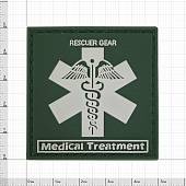 Нашивка ( шеврон патч patch ) тактическая RESCUER GEAR Medical Treatment 3D PVC на липучке 5х5 (2504028) - ВОЕНТОРГ ТЫЛОВИК