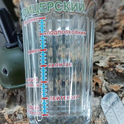 Стакан граненый ОФИЦЕРСКИЙ (4609141) - HAKKI.RU
