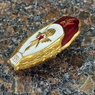 Знак нагрудный Военное училище авиационно-планерное СССР закрутка (2301935) - HAKKI.RU