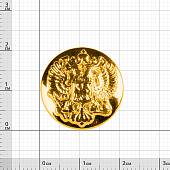 Пуговица форменная Орел ( герб ) РФ 22 мм золотая пластик (2107016) - ВОЕНТОРГ ТЫЛОВИК