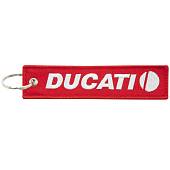 Брелок автомобильный марка DUCATI ( ДУКАТИ ) вышитый полоса ( лента ) 13х3 красный (4402479) - ВОЕНТОРГ ТЫЛОВИК