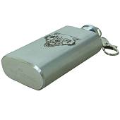 Фляга подарочная с символикой Волк 2 OZ-50 мл серебристая (4608070) - ВОЕНТОРГ ТЫЛОВИК