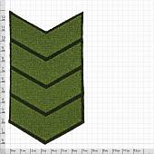 Знак - годичка ( нашивка шеврон ) нарукавный за выслугу лет ( по годам службы ) 20 лет полевой вышитый (2508095) - ВОЕНТОРГ ТЫЛОВИК
