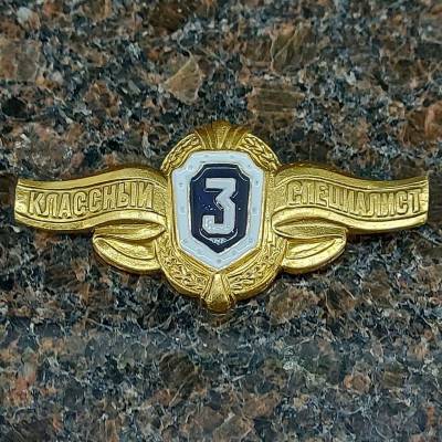 Знак нагрудный Классность рядового состава 3 класс булавка (2301999) - HAKKI.RU