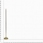 Подставка ( флагшток ) настольная для 1 флага 15х22 330 мм латунь (4707013)  - ВОЕНТОРГ ТЫЛОВИК