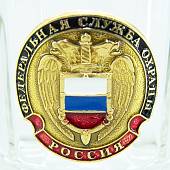 Набор подарочный  стопки ( рюмки ) с символикой ФСО ( Федеральная служба охраны ) России 3х50 мл (4620101) - ВОЕНТОРГ ТЫЛОВИК