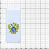 Зажигалка с символикой СВР ( Служба внешней разведки ) России газовая белая (4403031) - ВОЕНТОРГ ТЫЛОВИК