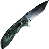 Нож складной STRIDER KNIVES полуавтоматический с клипсой камуфлированный цифра зеленая (3913064) - ВОЕНТОРГ ТЫЛОВИК