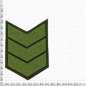 Знак - годичка ( нашивка шеврон ) нарукавный за выслугу лет ( по годам службы ) 15 лет полевой вышитый на липучке (2508065) - ВОЕНТОРГ ТЫЛОВИК