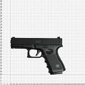 Пистолет GALAXY пневматический страйкбольный Glock 23 магазин 11 шт калибр 6 мм (3219019) - ВОЕНТОРГ ТЫЛОВИК
