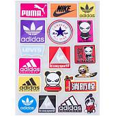 Комплект наклеек на авто виниловых светоотражающих ADIDAS / PUMA / NIKE / CONVERSE / HI PANDA (12016037) - ВОЕНТОРГ ТЫЛОВИК