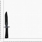 Нож тренировочный Кортик резиновый твердый черный (3912007) - ВОЕНТОРГ ТЫЛОВИК