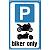 Табличка ( знак ) предупреждающая домовая Парковка biker only / только для байкеров 30х19,5 см (4315019) - HAKKI