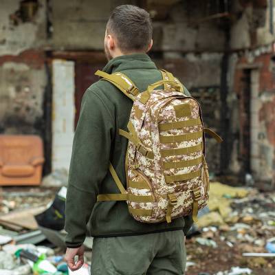 Рюкзак штурмовой MOLLE 50х35х25 45 л камуфлированный цифра песочная (3306210) - HAKKI.RU