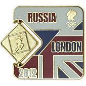 Значок ( знак ) олимпийский Лондон / London 2012 команда России Легкая атлетика / Athletics колекционный на пимсе (2308028) - ВОЕНТОРГ ТЫЛОВИК