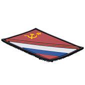 Нашивка ( шеврон патч patch ) тактическая Флаг СССР/Россия 3D PVC ( пластизоль ) на липучке 8х5.5 черная (2504725) - ВОЕНТОРГ ТЫЛОВИК
