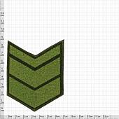 Знак - годичка ( нашивка шеврон ) нарукавный за выслугу лет ( по годам службы ) 11 лет полевой вышитый на липучке (2508061) - ВОЕНТОРГ ТЫЛОВИК