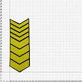 Знак - годичка ( нашивка шеврон ) нарукавный за выслугу лет ( по годам службы ) 24 года вышитый (2508049) - ВОЕНТОРГ ТЫЛОВИК