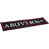 Нашивка ( шеврон ) на грудь Полиции Группа крови AB (IV) Rh+ вышитая красный кант темно-синяя (2501978) - ВОЕНТОРГ ТЫЛОВИК