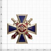 Знак нагрудный ( крест ) МВД РФ / За верность долгу закрутка ( 2301902 ) - ВОЕНТОРГ ТЫЛОВИК